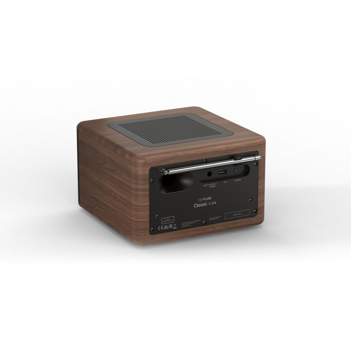 Pure Classic C-D4 DAB DAB+ FM Radio with CD Player and Bluetooth - Coffee Brown Walnut