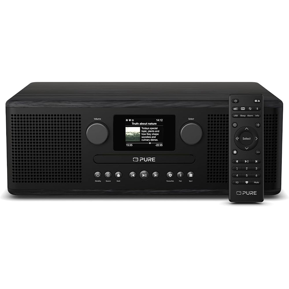 Pure Classic C-D6i  All in One Internet Radio with DAB+ FM Bluetooth CD Player Stereo Sound System Black