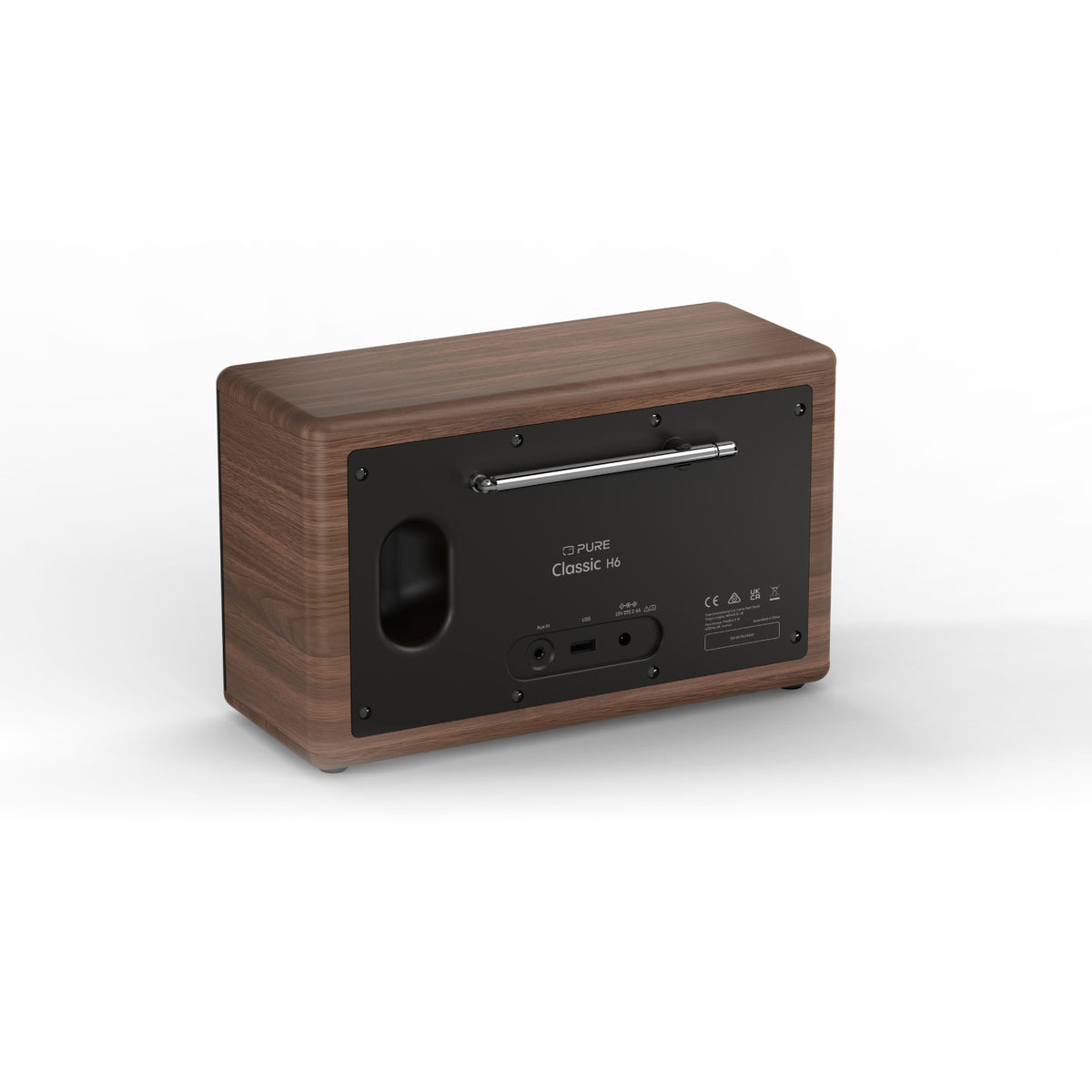 Pure Classic H6 DAB DAB+ FM Stereo Digital Radio with Bluetooth - Coffee Brown Walnut