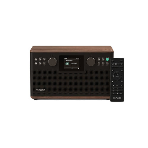 Pure Classic H6 DAB DAB+ FM Stereo Digital Radio with Bluetooth - Coffee Brown Walnut