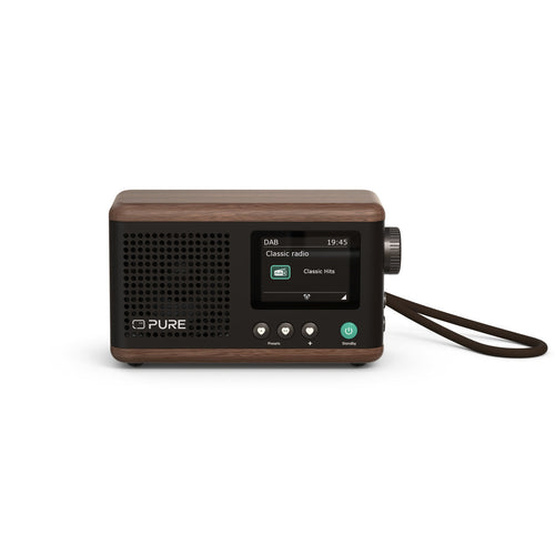 Pure Classic Mini Dab+ FM The Charming Portable Bluetooth Digital Radio - Coffee Black Walnut
