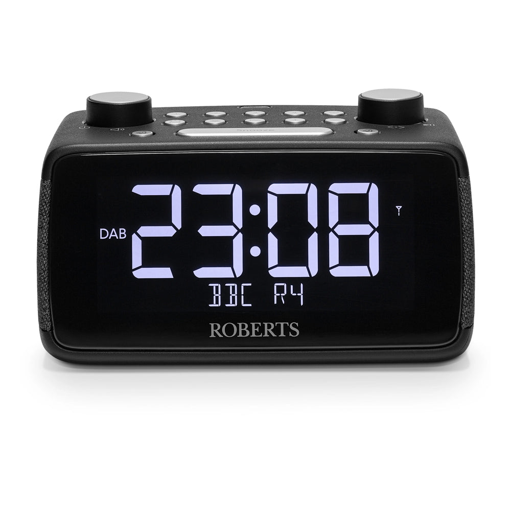 Roberts Ortus 4 DAB DAB+ FM Digital Clock Radio with Bluetooth - Black