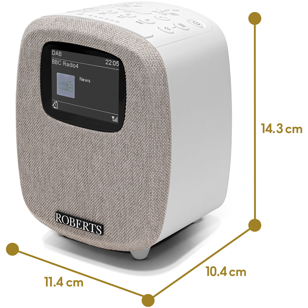 Roberts Ortus 5 DAB DAB+ FM RDS Bedside Radio with Bluetooth White