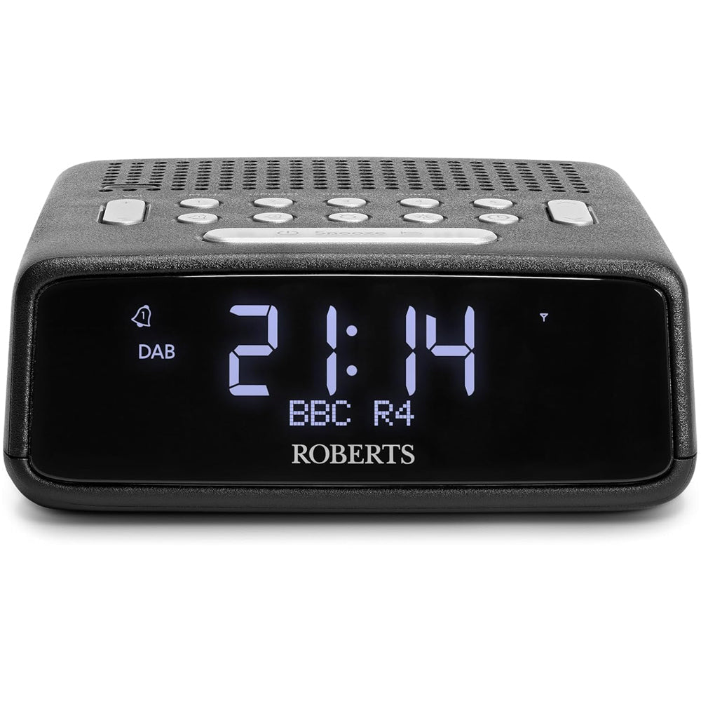Roberts Ortus DAB DAB+ FM Bedside Alarm Clock Radio Black