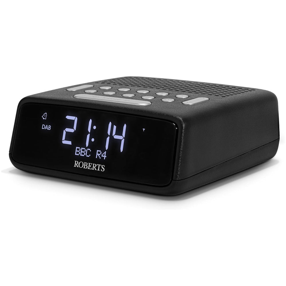 Roberts Ortus DAB DAB+ FM Bedside Alarm Clock Radio Black