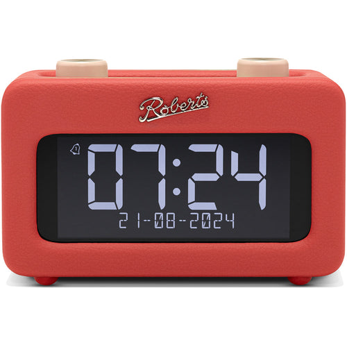 Roberts Revival Rest DAB DAB+ FM Bluetooth Bedside Clock Radio Classic Red