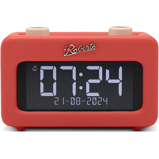 Roberts Revival Rest DAB DAB+ FM Bluetooth Bedside Clock Radio Classic Red