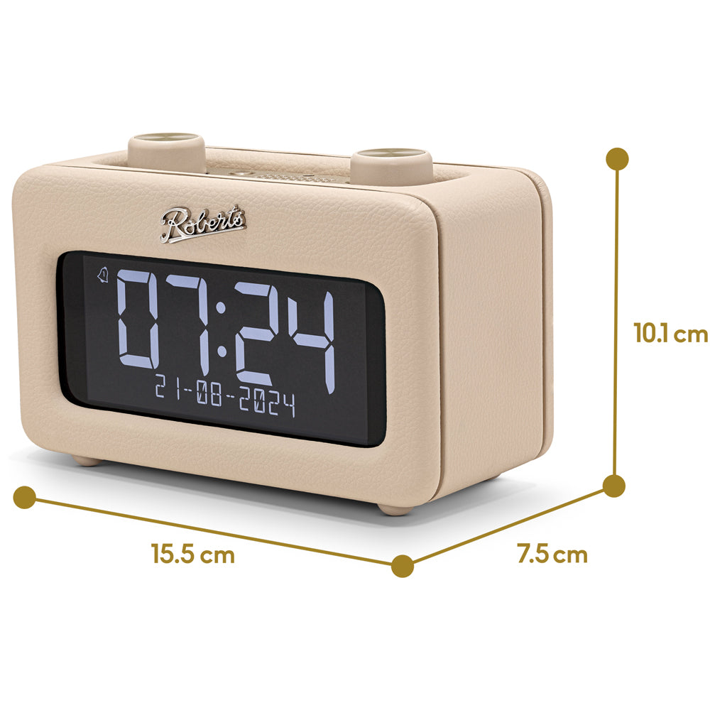 Roberts Revival Rest DAB DAB+ FM Bluetooth Bedside Clock Radio Pastel Cream