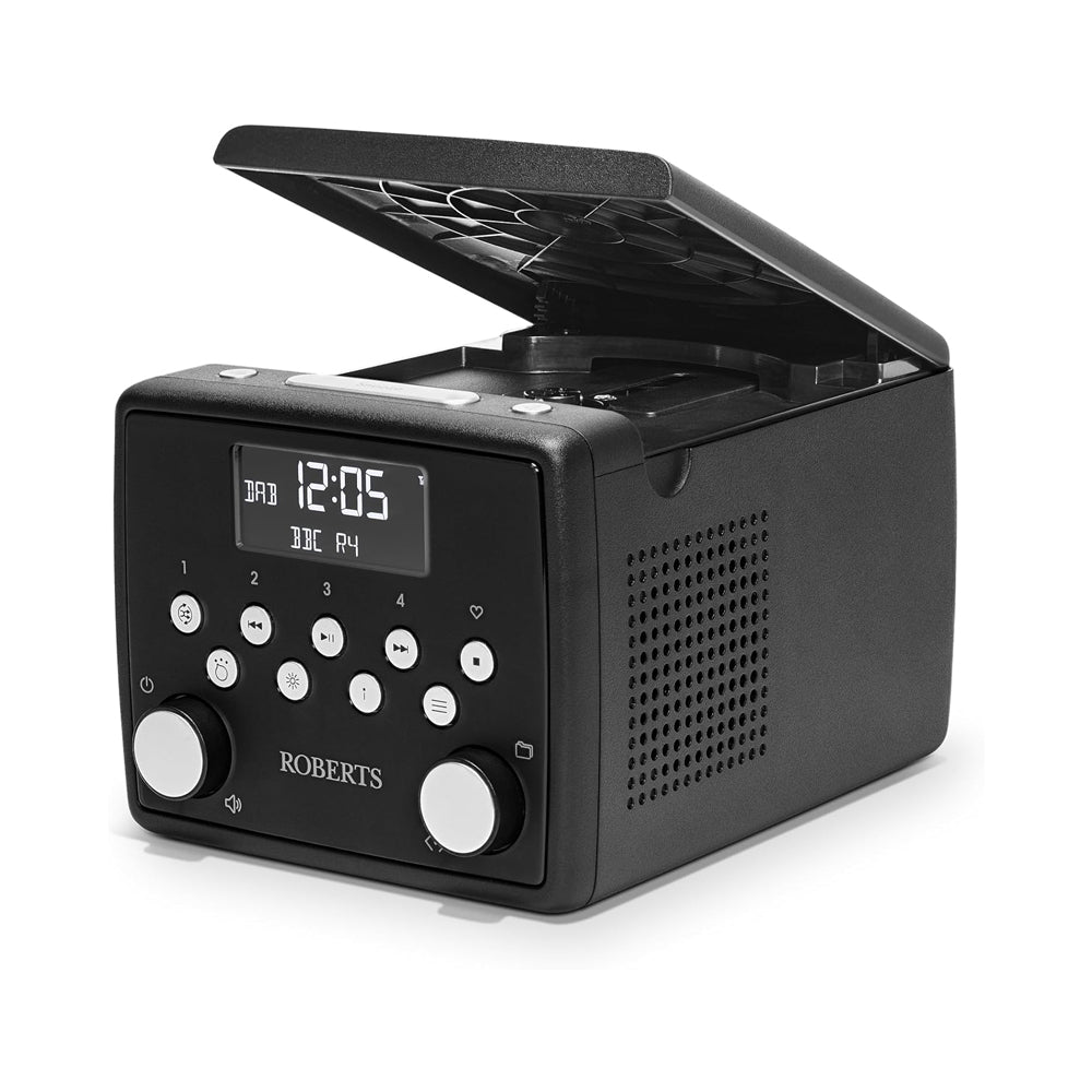 Roberts SOUND 49 FM DAB DAB+ Digital Clock Radio with Bluetooth and CD Player - Black