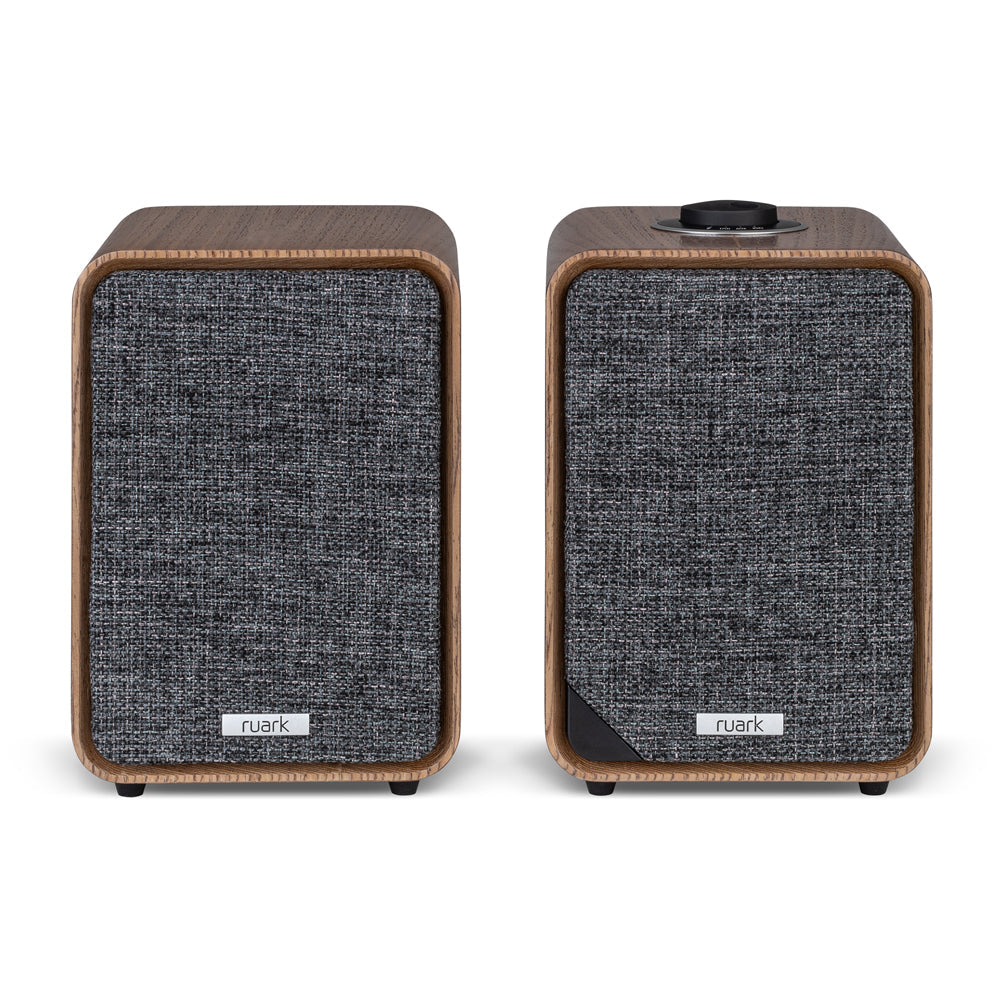 Ruark MR1 MK3 Active Bluetooth Speakers Pair with Built-in MM Phono Preamplifier - Rich Walnut
