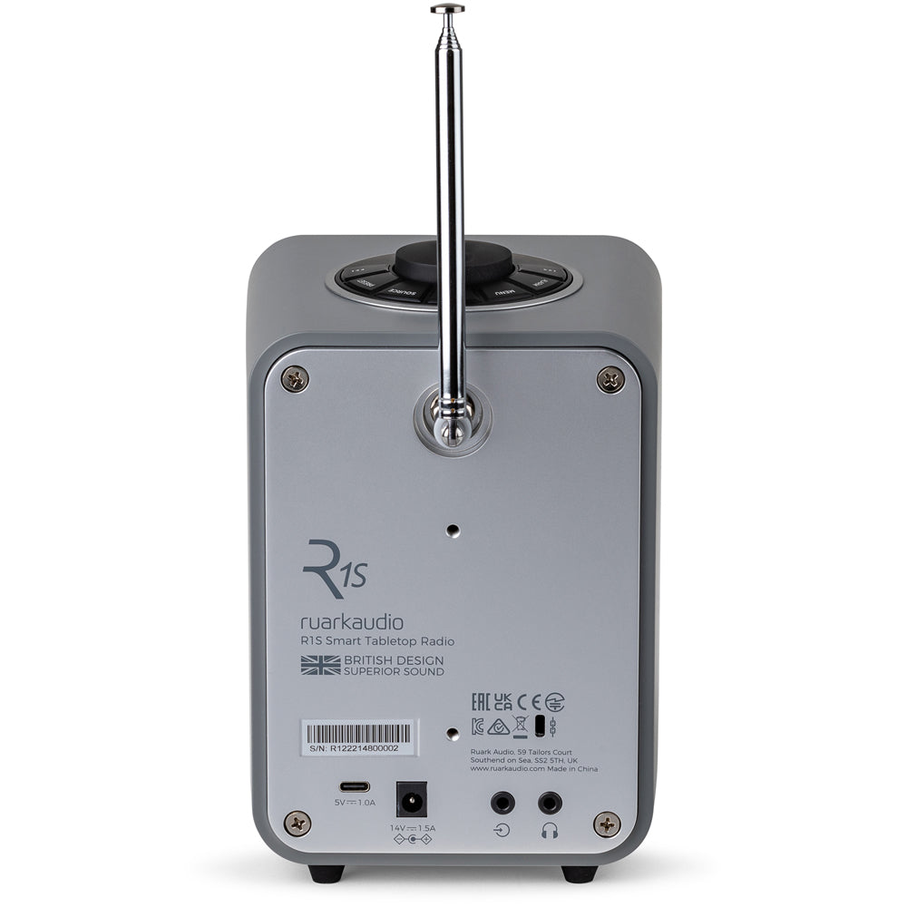 Ruark R1S Premium DAB DAB+ FM Bluetooth USB Digital Smart Radio Charcoal