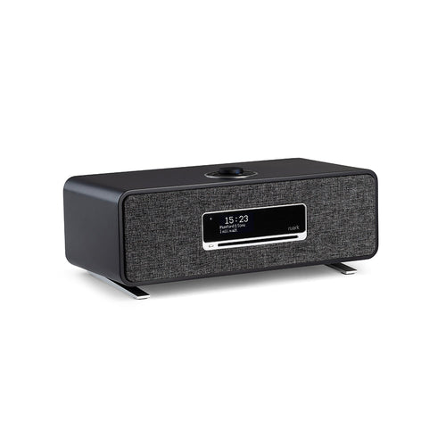 Ruark R3S Music System In Satin Charcoal Lacquer with Slate Grey Fabric Grille NEW