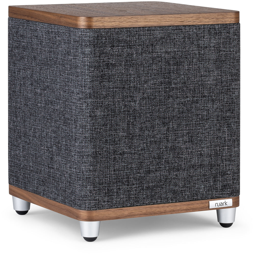 Ruark RS1 100W Subwoofer Rich Walnut Veneer with Slate Grey Fabric Grille