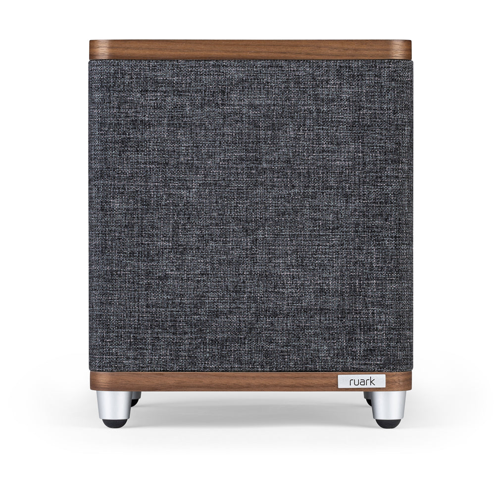 Ruark RS1 100W Subwoofer Rich Walnut Veneer with Slate Grey Fabric Grille