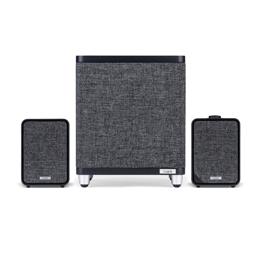 Ruark RS1 Subwoofer with MR1 MK3 Active Bluetooth Speakers Pair Charcoal Black