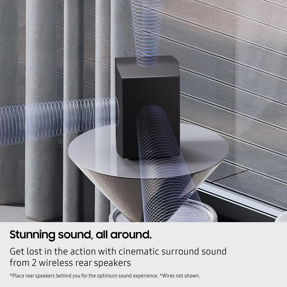 Samsung HW-Q930F 9.1.4ch Q-Series Soundbar with Wireless Subwoofer and Rear Speakers in Titan Black 2025