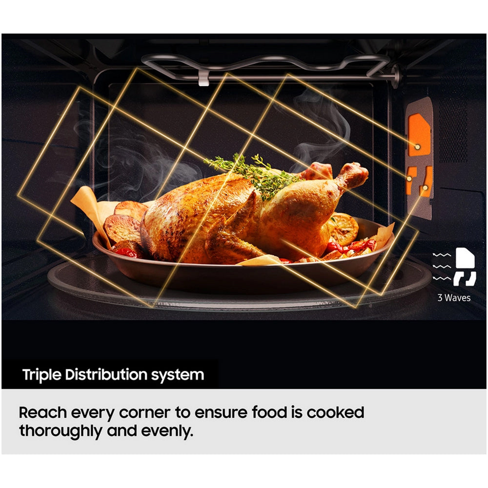 Samsung MS23K3515AK 23L Solo Microwave Oven with Triple Distribution System Black