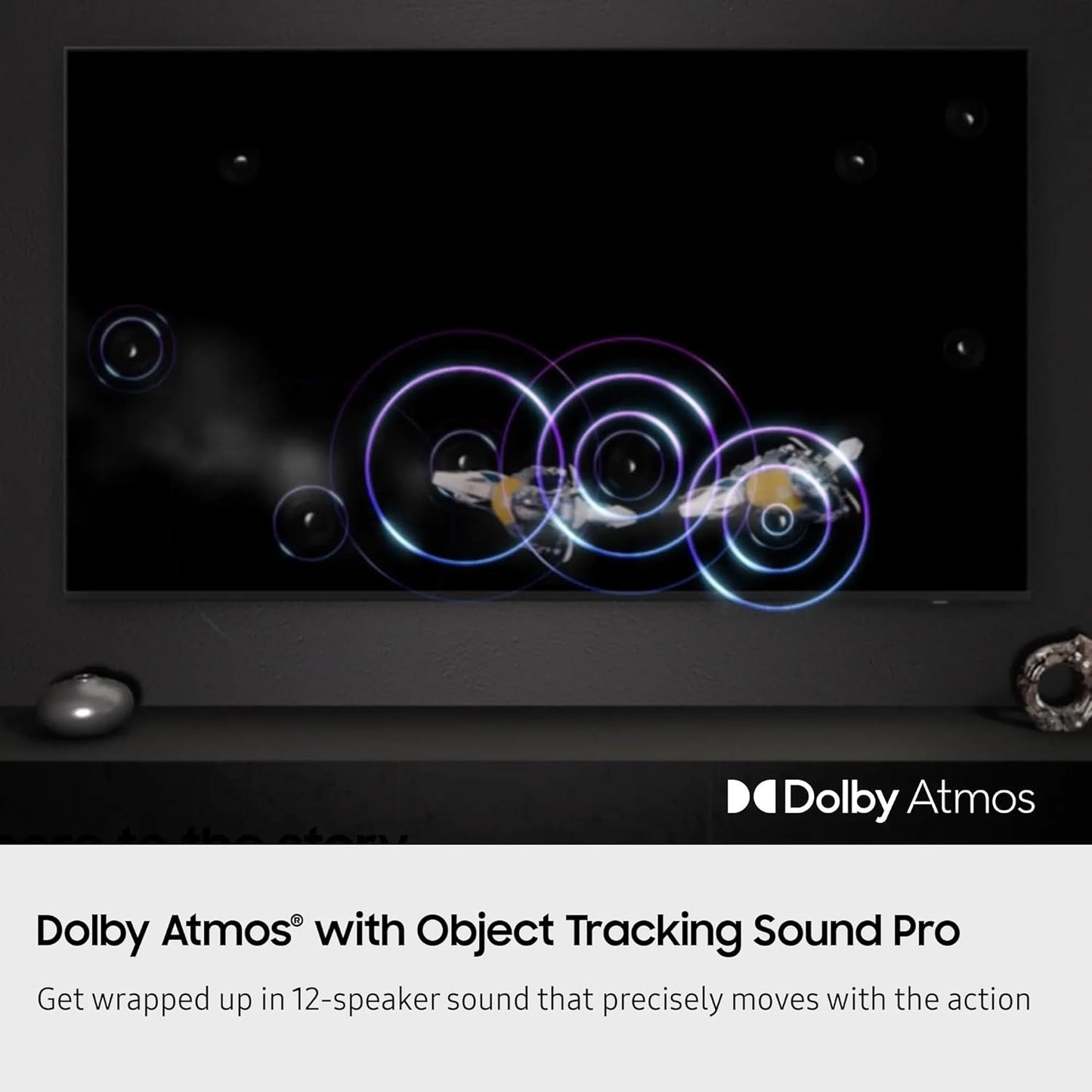 Samsung QE65S95FATXXU 65 Inch OLED S95F 4K UHD HDR Smart AI TV with HW-QS700F 3.1.2ch Q-Series Soundbar Bundle