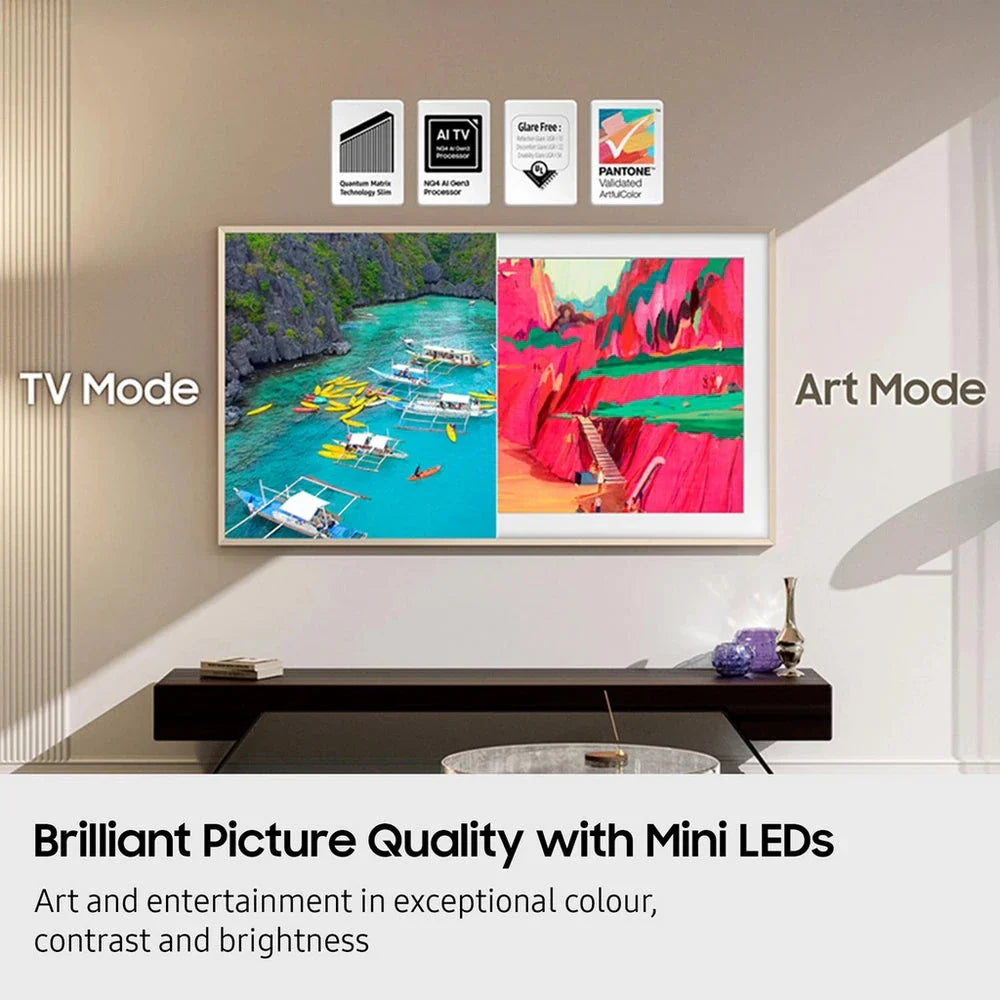 Samsung QE85LS03FWUXXU 85 Inch The Frame Pro LS03FW Art Mode Neo QLED 4K Vision Ultra HD HDR Smart AI TV 2025