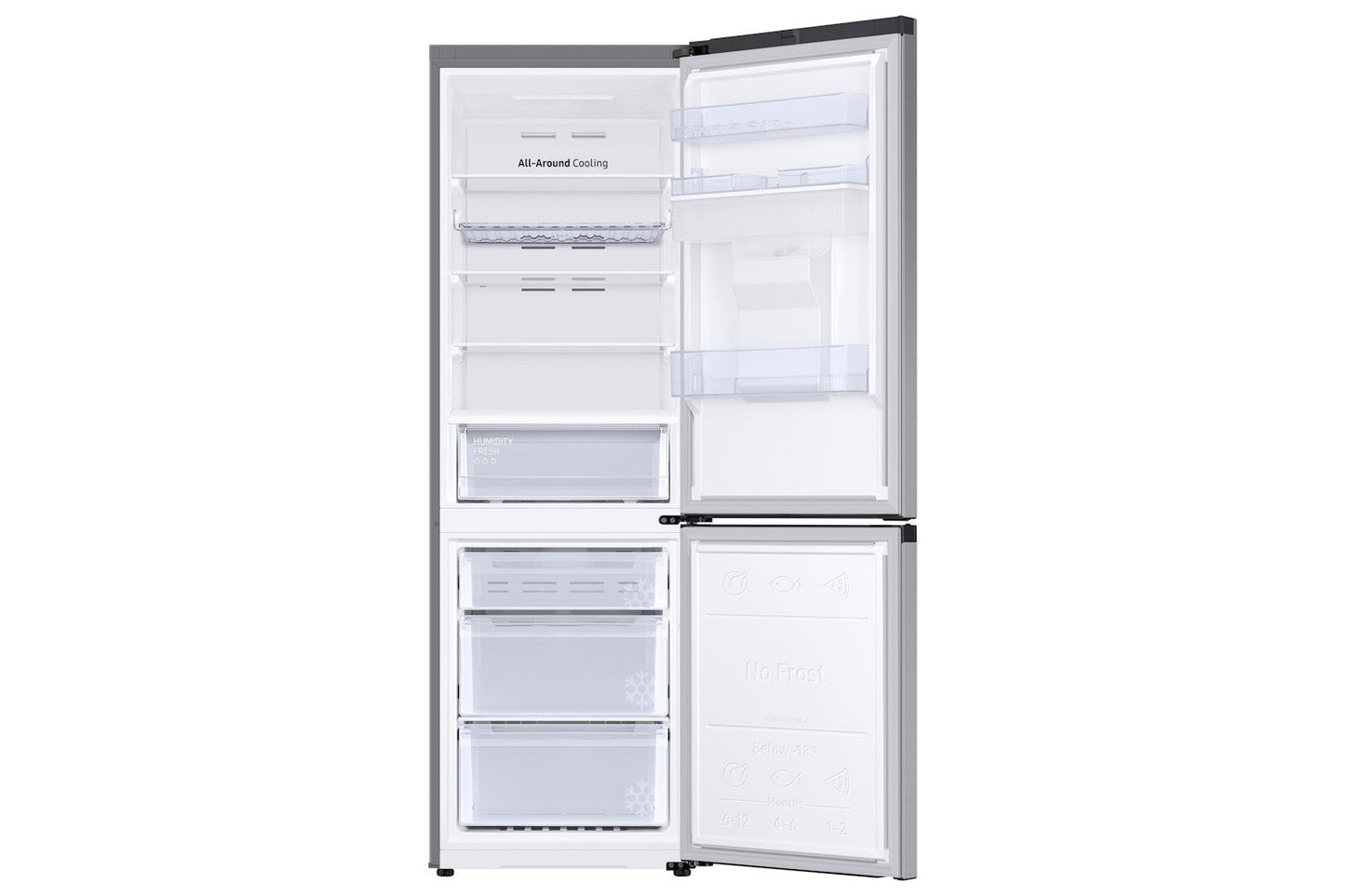 Samsung RB34C632ESAEU Series 7 SpaceMax 341L Freestanding Tall Fridge Freezer Silver