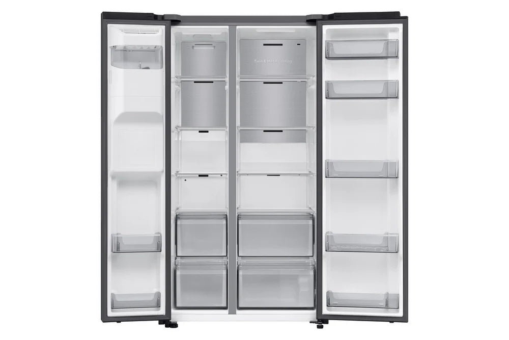 Samsung RS70F66KCFEU Bespoke AI Series 7 91cm Side by Side American Style Fridge Freezer in Black