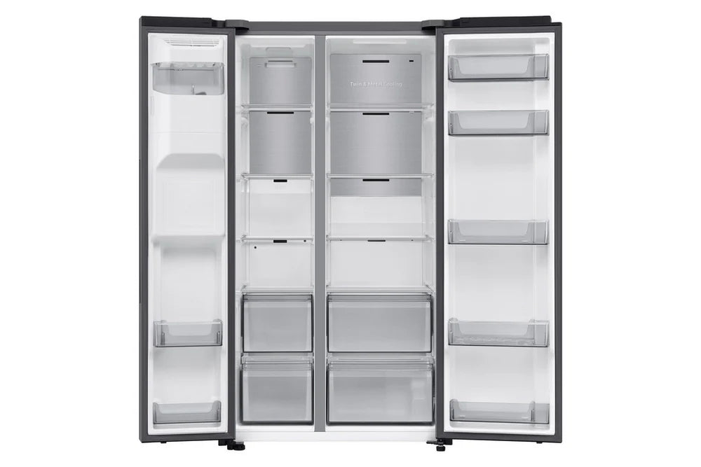 Samsung RS70F66KCTEU Series 7 Bespoke AI 91cm Side by Side American Style Fridge Freezer in Silver