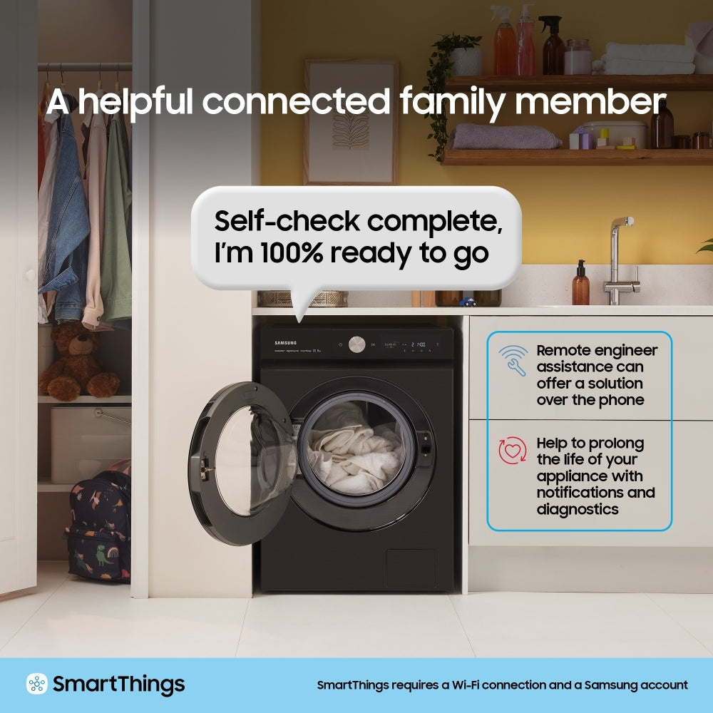 Samsung WW11DG6B25LBU1 11kg 1400 Spin Washing Machine Black - A Rated