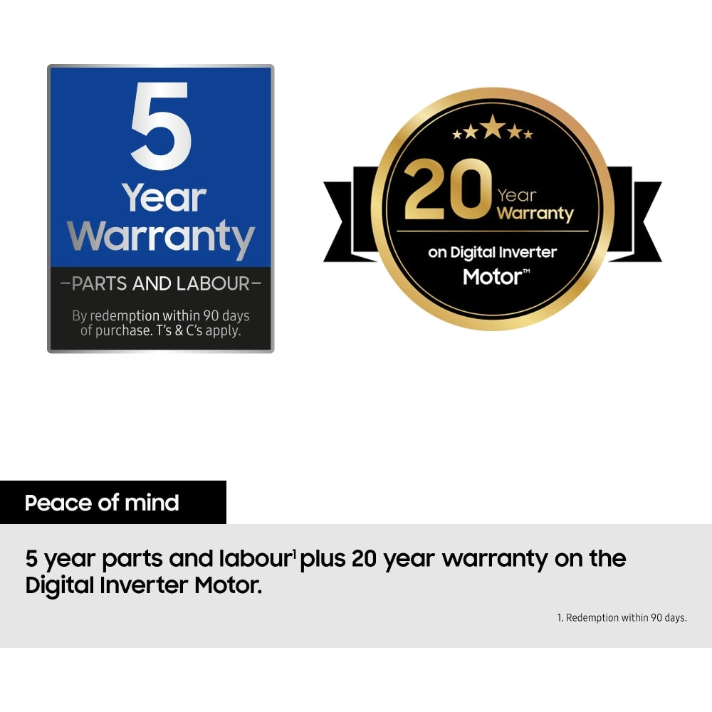 Samsung WW11DG6B25LBU1 11kg 1400 Spin Washing Machine Black - A Rated