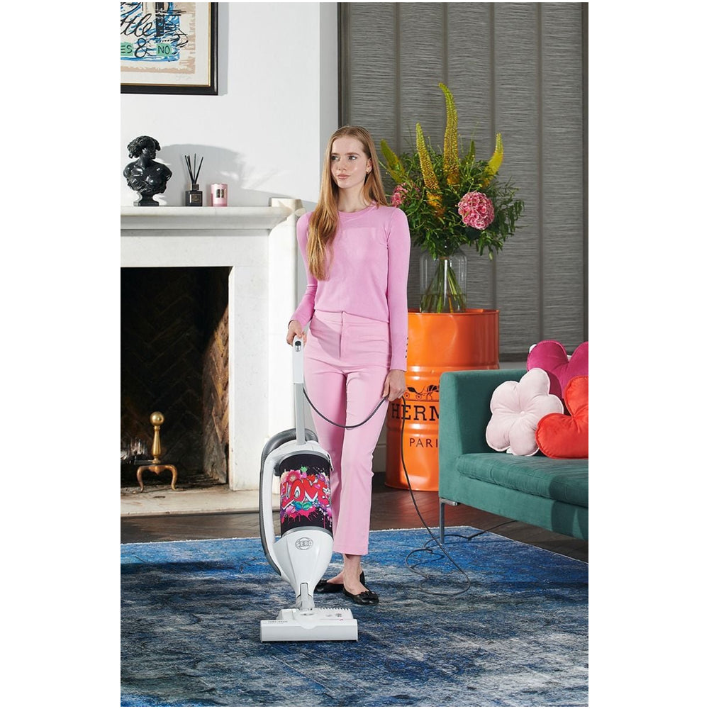 Sebo 90812GBG Felix Graffiti Bagged Upright Vacuum Cleaner White
