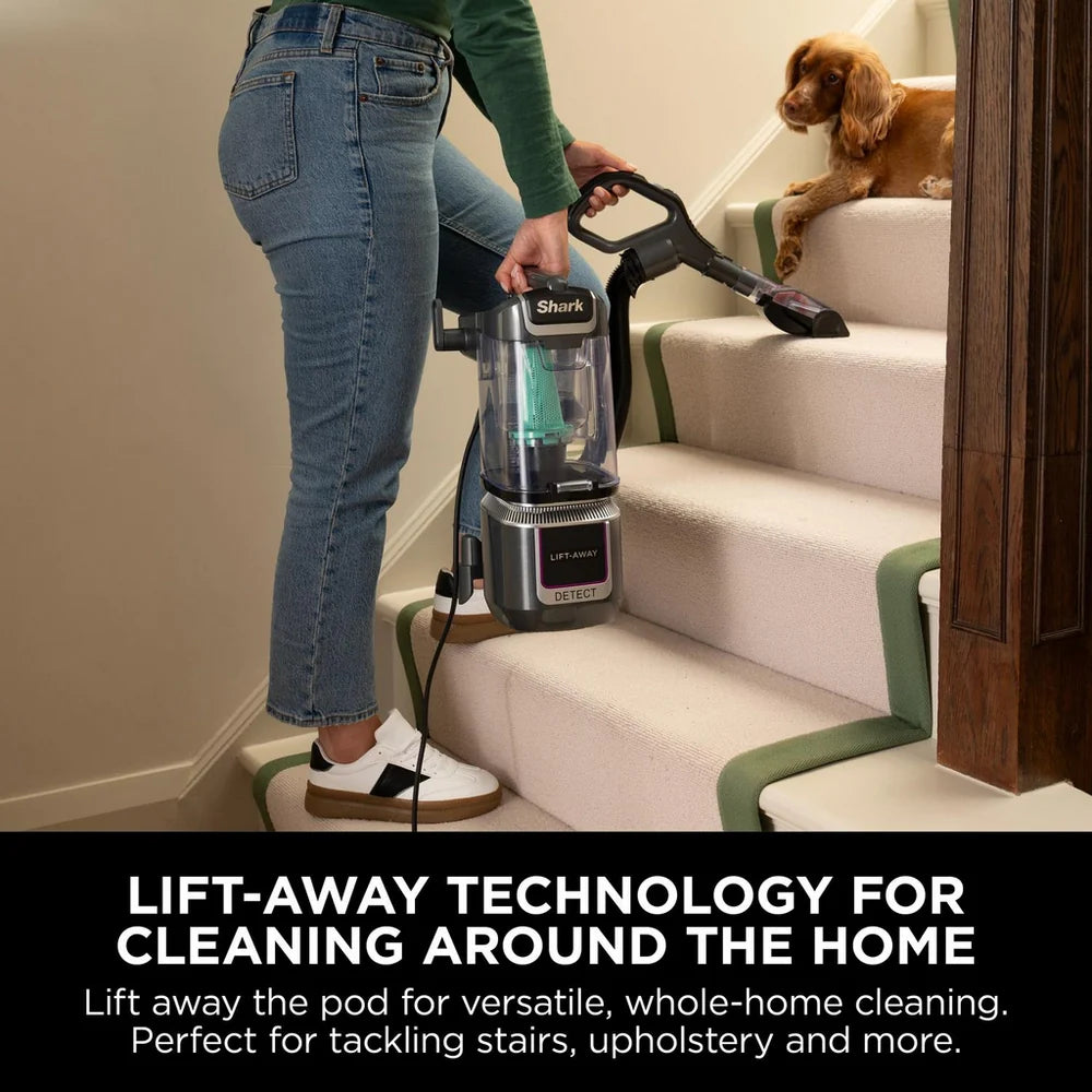 Shark Detect Pet Pro Corded Upright Vacuum Cleaner Anti Hair Wrap with Lift Away LA450UKT - Graphite Grey