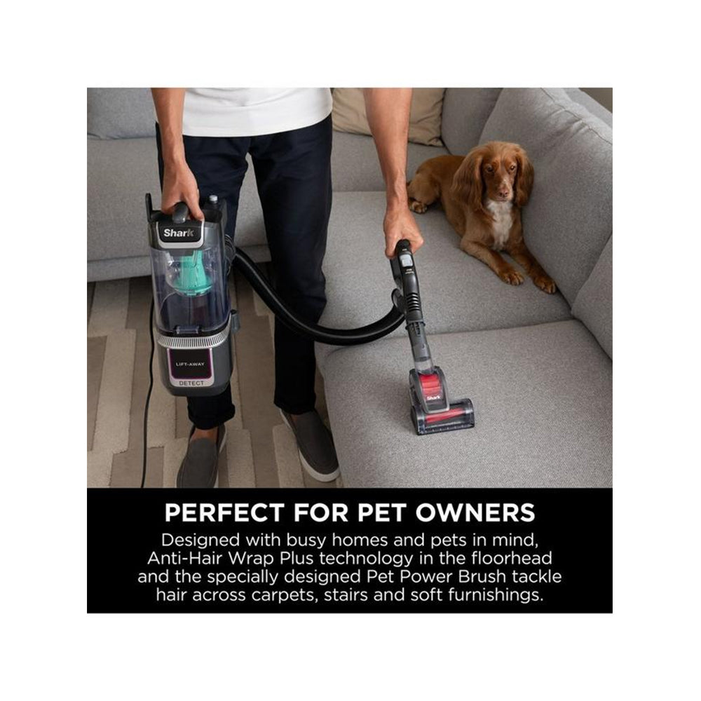 Shark Detect Pet Pro Corded Upright Vacuum Cleaner Anti Hair Wrap with Lift Away LA450UKT - Graphite Grey