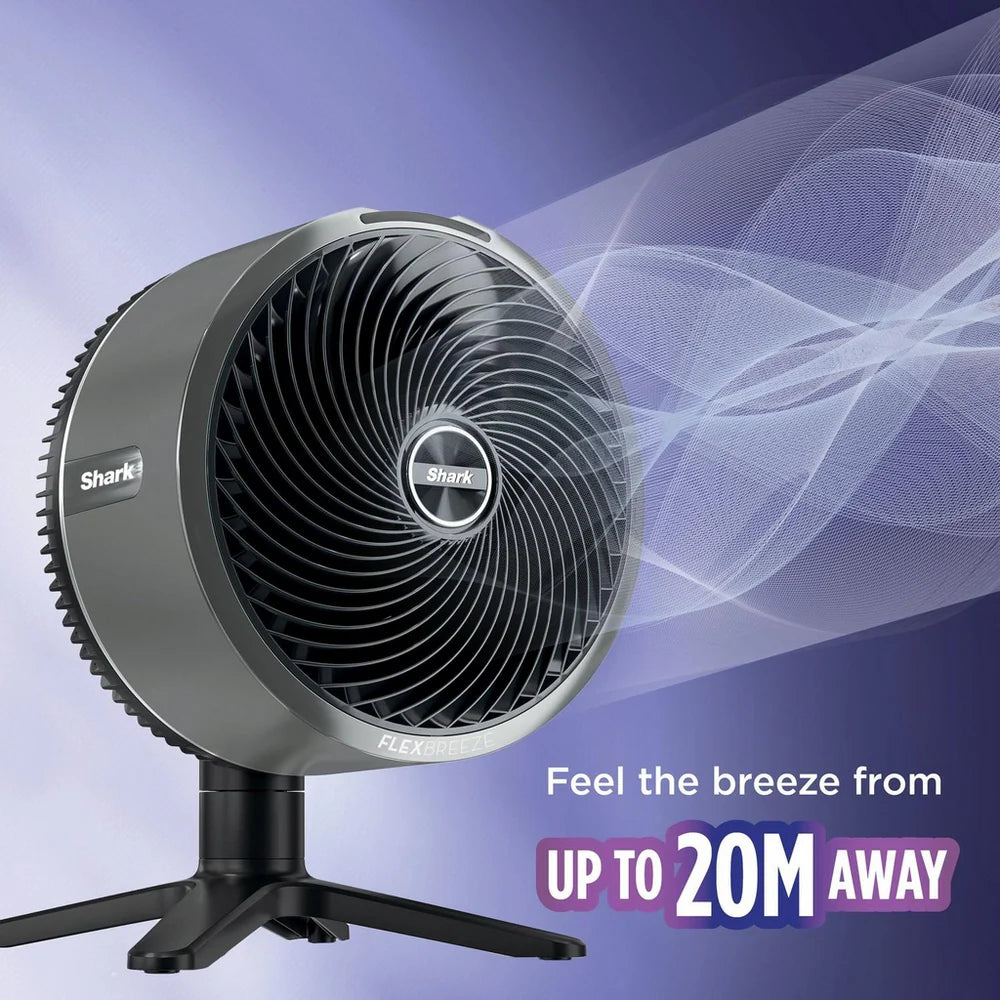 Shark FA150UK FlexBreeze TableMate Indoor to Outdoor High Velocity Tabletop Fan - Winter Fog