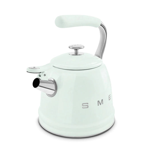 Smeg WKF01PG Retro 50s Style Whistling Hob Kettle Pastel Green