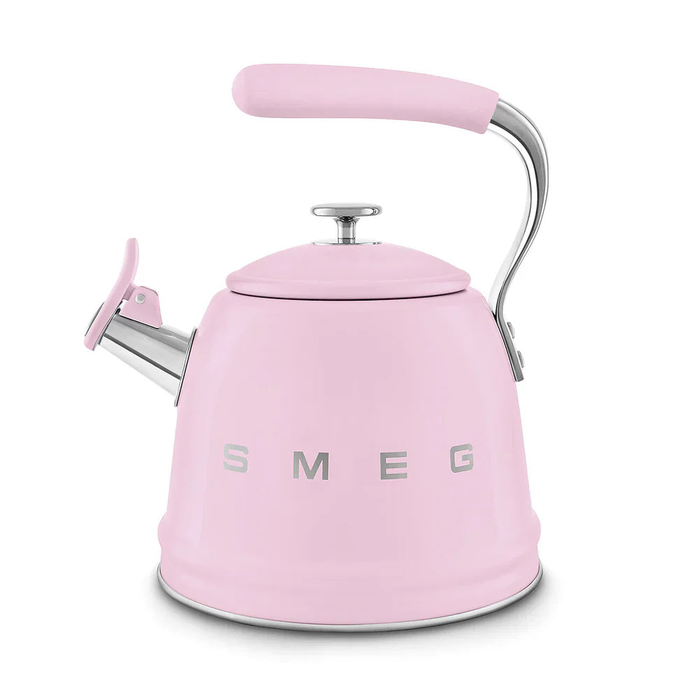 Smeg WKF01PK Retro 50s Style Whistling Hob Kettle Pink