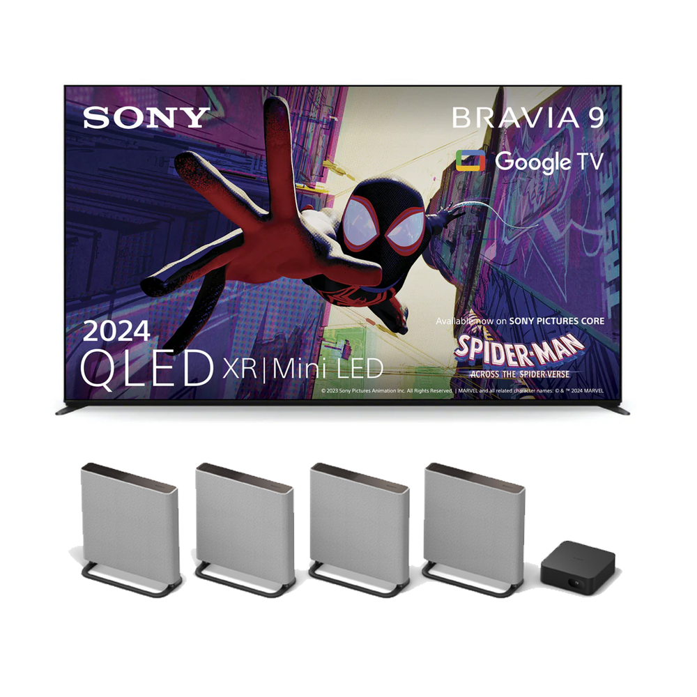 Sony K85XR90PU 85 Inch 4K UHD HDR QLED Mini Led BRAVIA 9 Google TV and Sony HTA9M2 4.1.4 Bravia Quad Home Theatre System Bundle