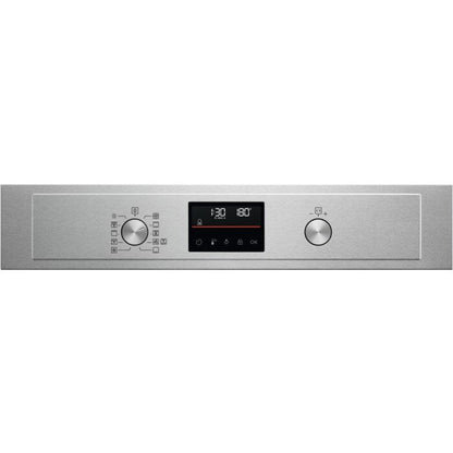 AEG 3000 Series BEX535A61M Air Fry Electric Single Built In Oven with Retractable Dials in Stainless Steel
