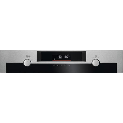 AEG 6000 Series BCE556060M Steam Bake Electric Single Built in Oven with Retractable Dials in Stainless Steel