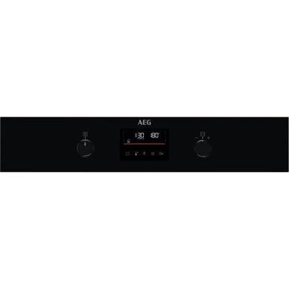 AEG 6000 Series BEB335061B Surround Cook Electric Single Built in Oven with Retractable Dials in Black