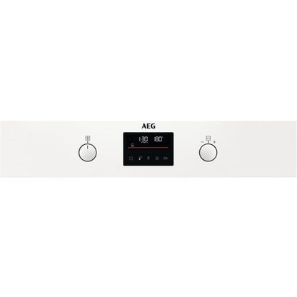 AEG 6000 Series BEB335061W Surround Cook Electric Single Built in Oven with Retractable Dials in White