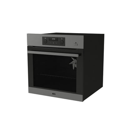 AEG 6000 Series BES355010M Steam Bake Electric Single Built in Oven with Retractable Dials in Stainless Steel