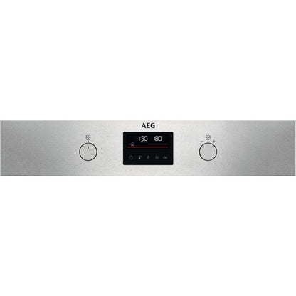 AEG 6000 Series BPS355061M Steam Bake Electric Single Built in Oven with Retractable Dials in Stainless Steel