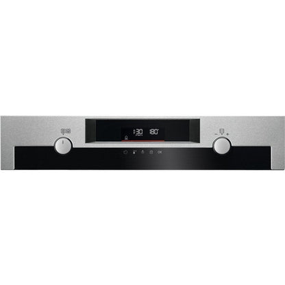 AEG 6000 Series BPS555060M Steam Bake Electric Single Built in Oven with Retractable Dials in Stainless Steel