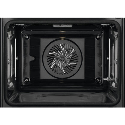 AEG 6000 Series BPS555060W Steam Bake Electric Single Built In Oven with Retractable Dials in White