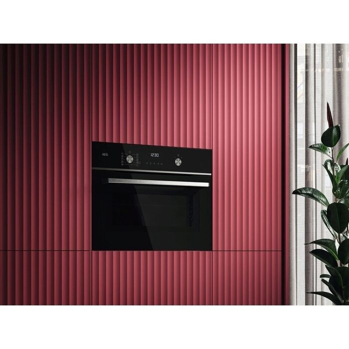 AEG 6000 Series GK6NK401B Combi Quick Compact Built In Microwave Combination Oven Black