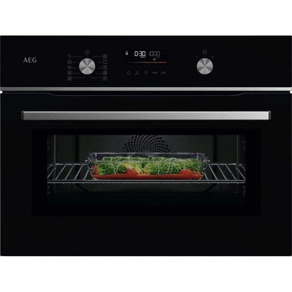 AEG 6000 Series GK6NK401B Combi Quick Compact Built In Microwave Combination Oven Black