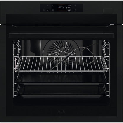 AEG 7000 Series BSE778380T Steam Crisp Electric Single Built In Oven with Touch Controls Black
