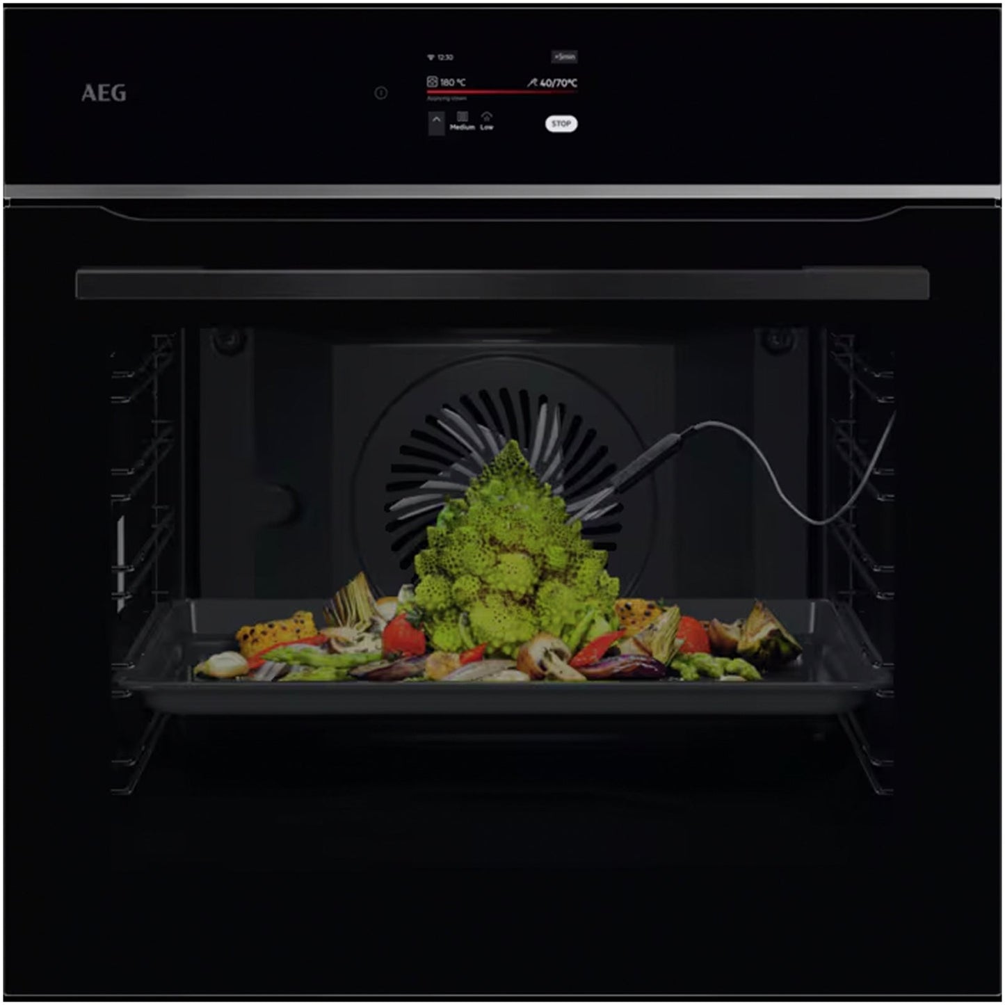 AEG 7000 Series MealAssist TE7PB731AB Electric Single Built in Oven with Touch Controls