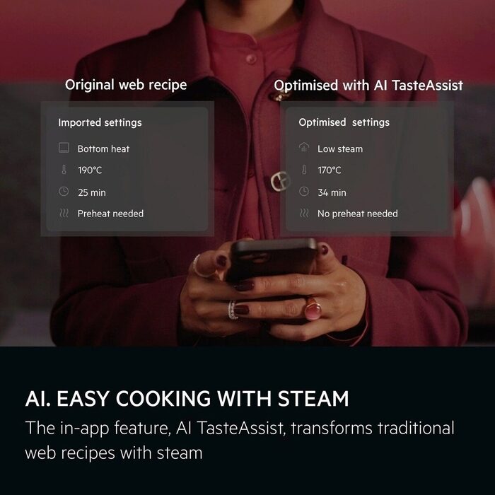 AEG 8000 Series TB8SB731AB Meal Assist with Steam Pro Electric Single Built in Oven with Touch Controls