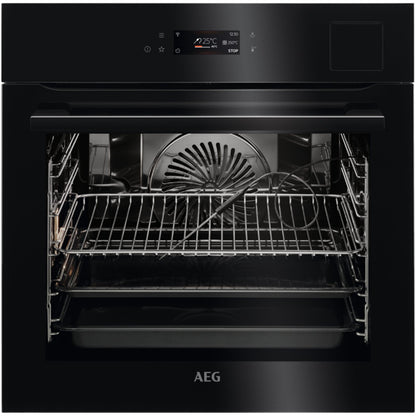 AEG 9000 Series BSK798280B Steam Pro Electric Single Built in Oven with Touch Controls Black