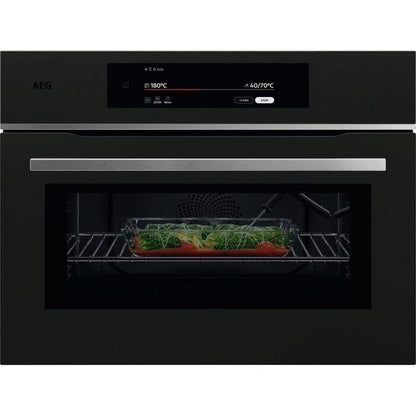 AEG 9000 Series TK9NK821T Compact Built in Microwave Combination Oven Black